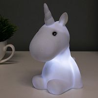 Настольный светильник "Единорог" 3хLR44 Белый картинка 